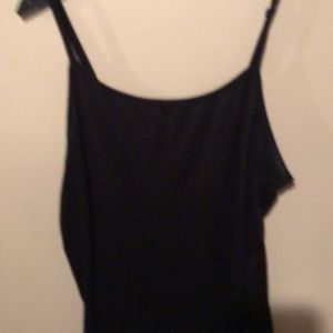 Plain black spaghetti strap